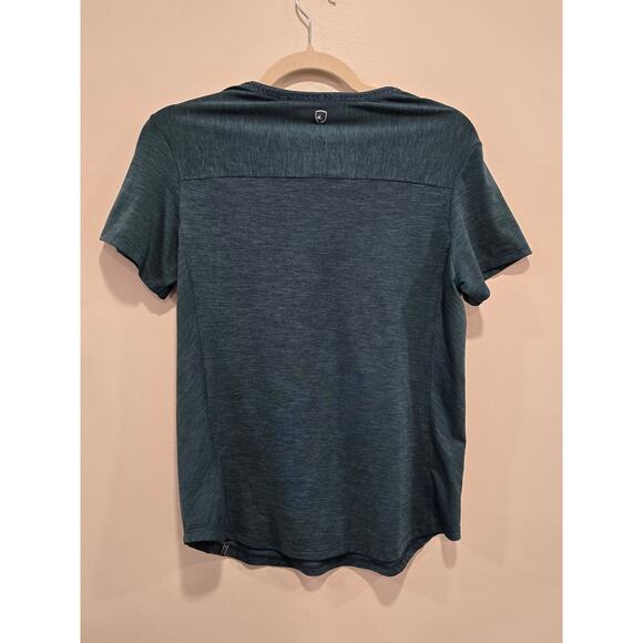 Kuhl Women's Teal V Neck Short Sleeve Shirt Size XS Preloved - Picture 6 of 8